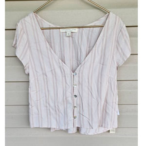 New NWT Saltwater Lux Casual Comfort Striped Top Small Mother Of Pearl‎ Small